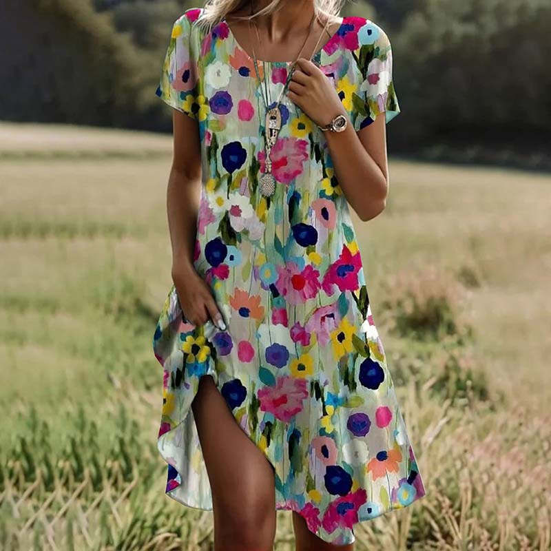 Avia™ | Farverig Blomstret Kjole