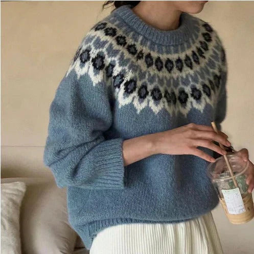 Julia™ | Stilfuld Jacquard Sweater