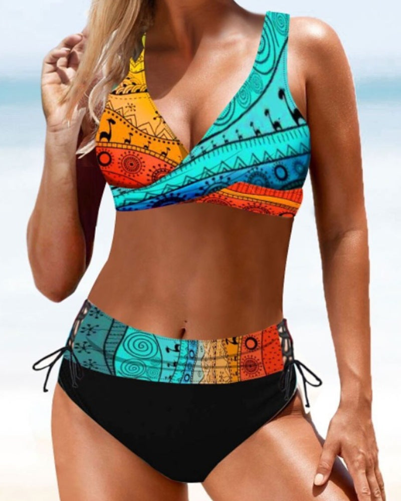 Earle™ | Farverig Bikinibadedragt