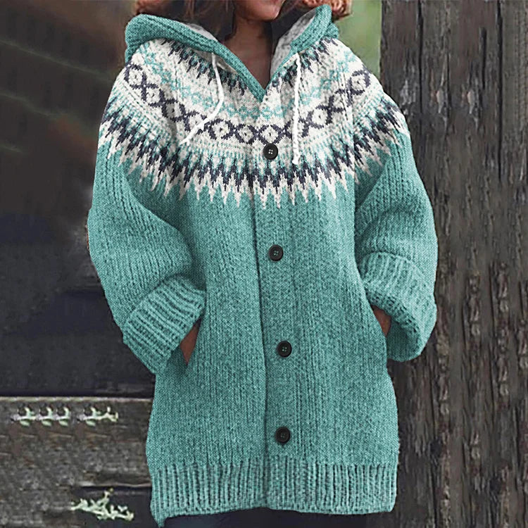 Rina™ | Elegant Strikket Uldjakke til Kvinder