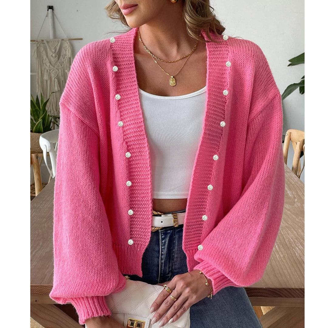 Tyra | Løs Sweater med Perlebroderi