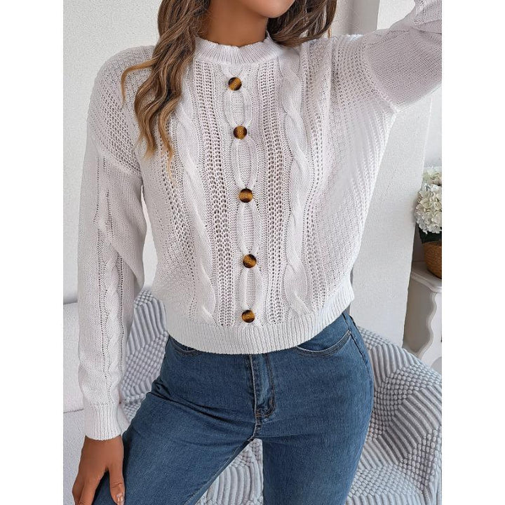 Anine | Strikket Sweater med Knapper
