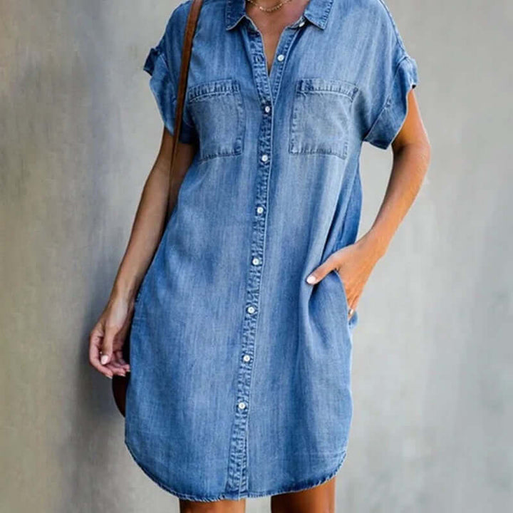 Valerie | Elegant denimkjole med mavebeskyttelse