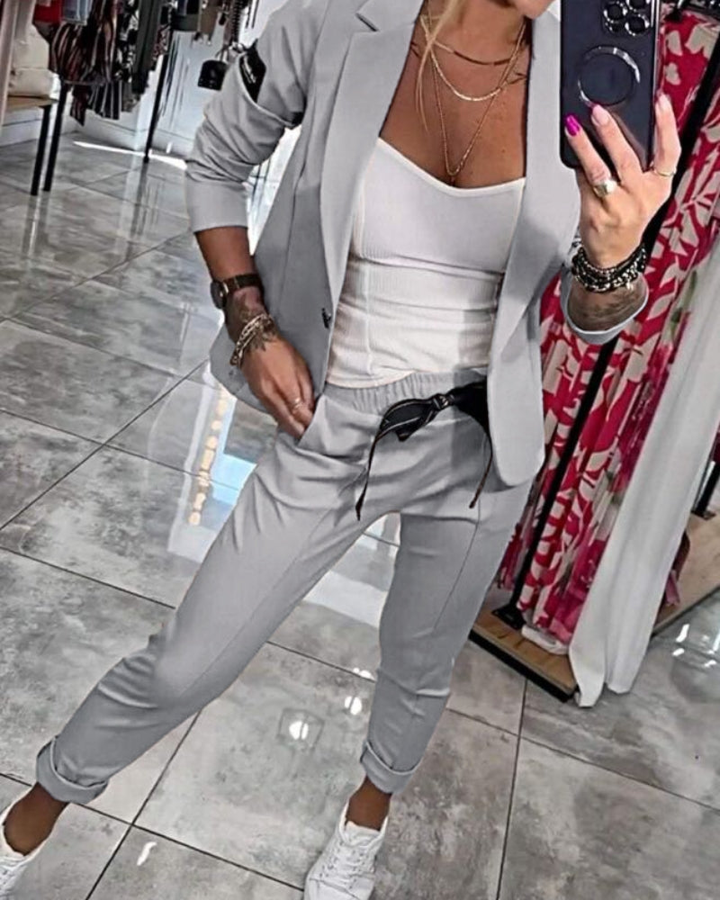 Sofie™ | Top, Cardigan og Bukser Sæt