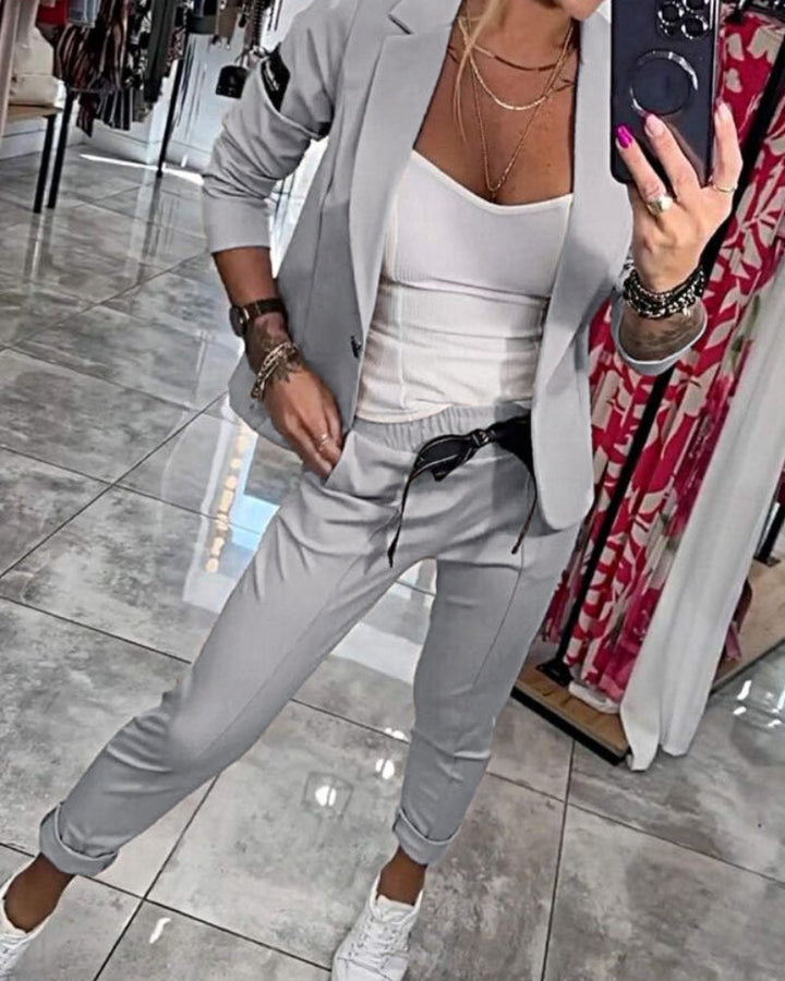 Sofie™ | Top, Cardigan og Bukser Sæt
