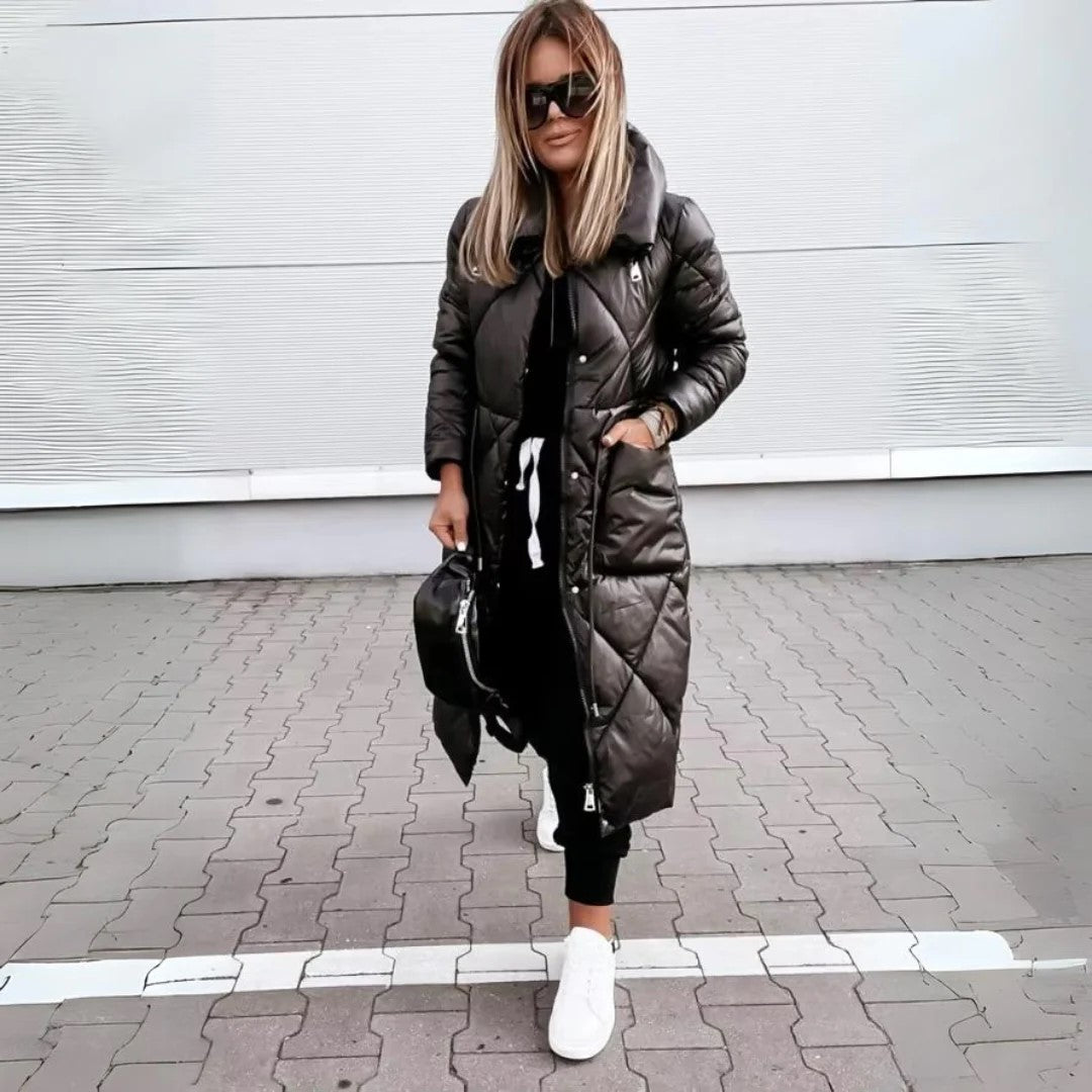 Thalia™ | Elegant Langærmet Uldfrakke