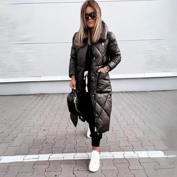 Thalia™ | Elegant Langærmet Uldfrakke