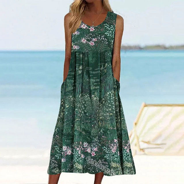 Mille™ | Casual Kjole med Blomstermønster