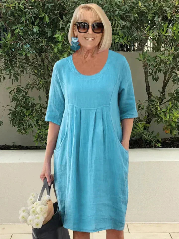 Julie™ | Løs Kjole med Lommer