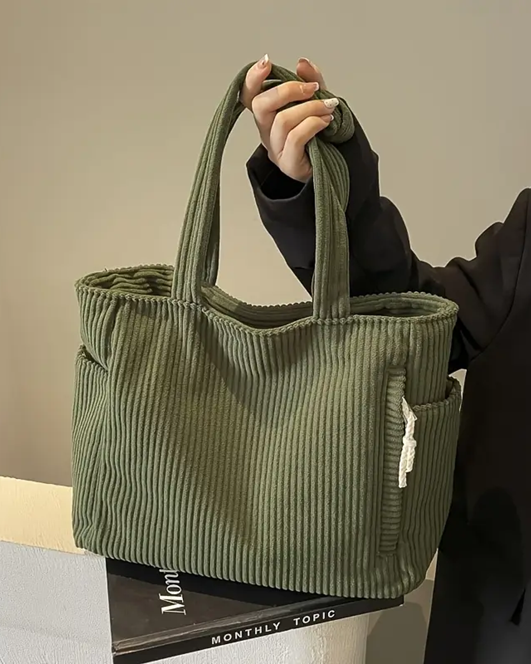 Mille™ | Ribbet Mulepose med Snore-Detalje