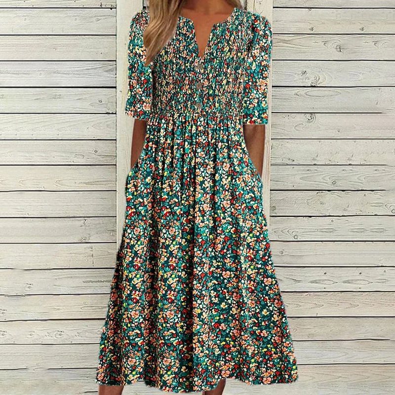 Sigrid™ | Blomstrende Vintagekjole