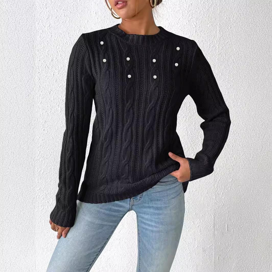Vibeke | Perlestrikket Sweater