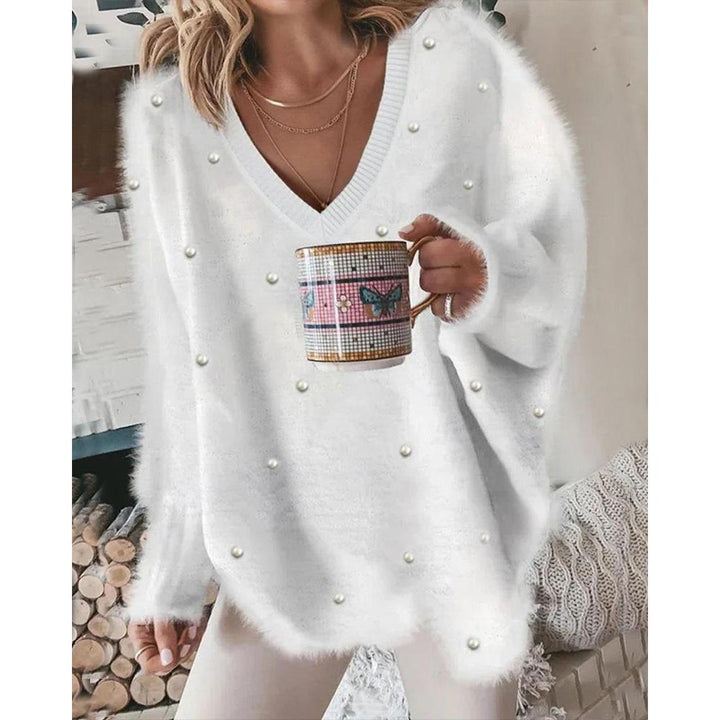 Frida | Strikket V-hals Sweater