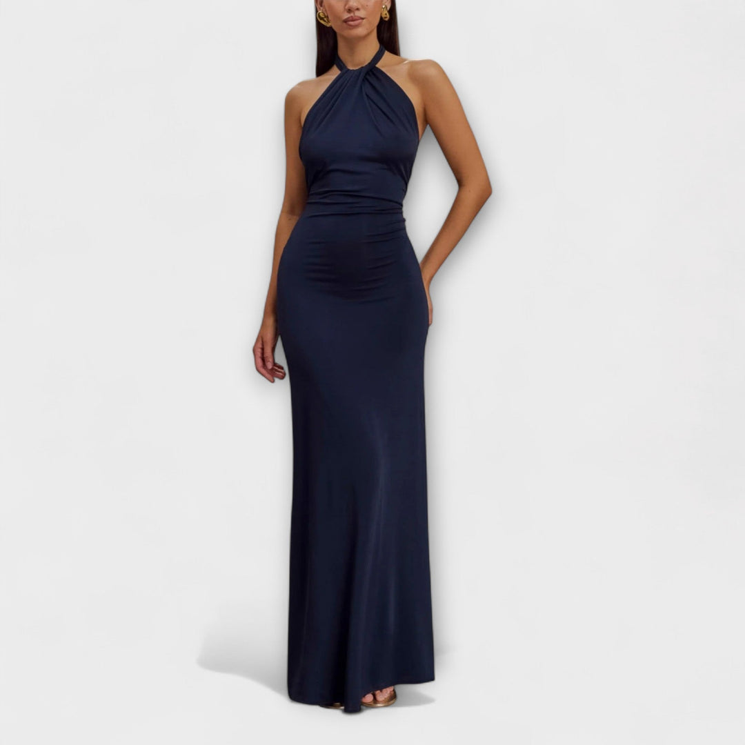Anna™ | Slinky Halter Maxi Kjole