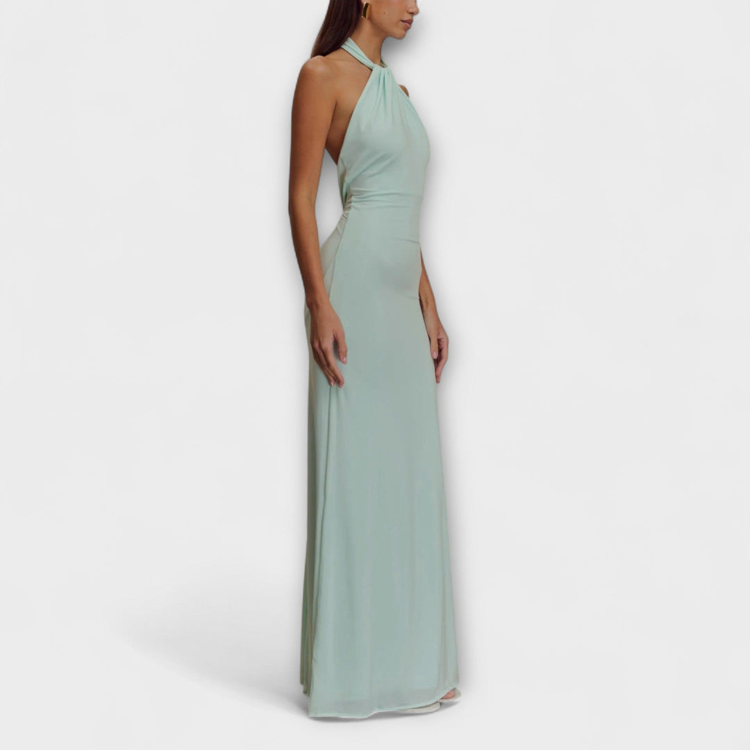 Anna™ | Slinky Halter Maxi Kjole