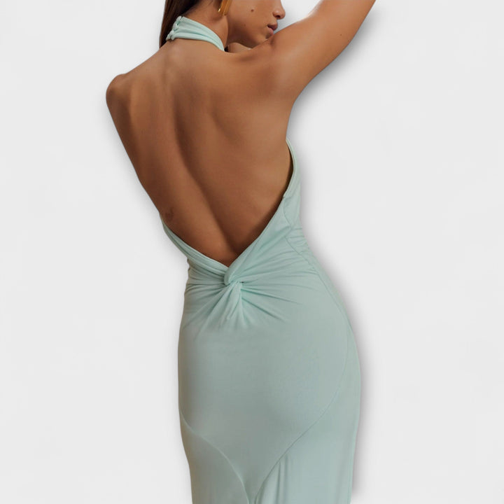 Anna™ | Slinky Halter Maxi Kjole