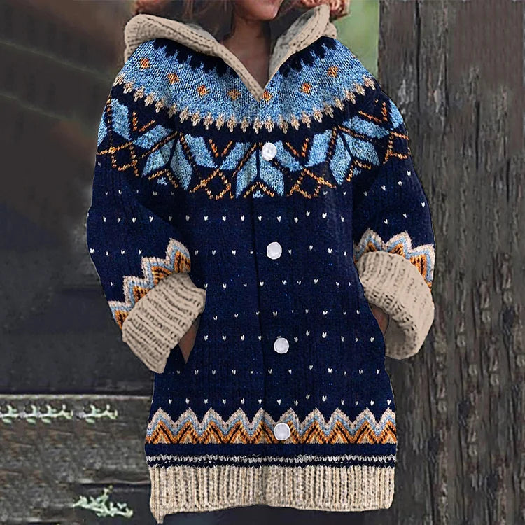 Rina™ | Elegant Strikket Uldjakke til Kvinder