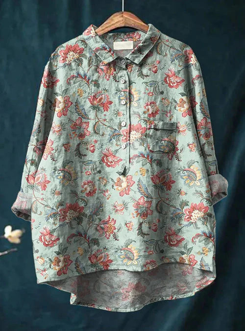 Yrsa™ | Klassisk Blomstret Bluse