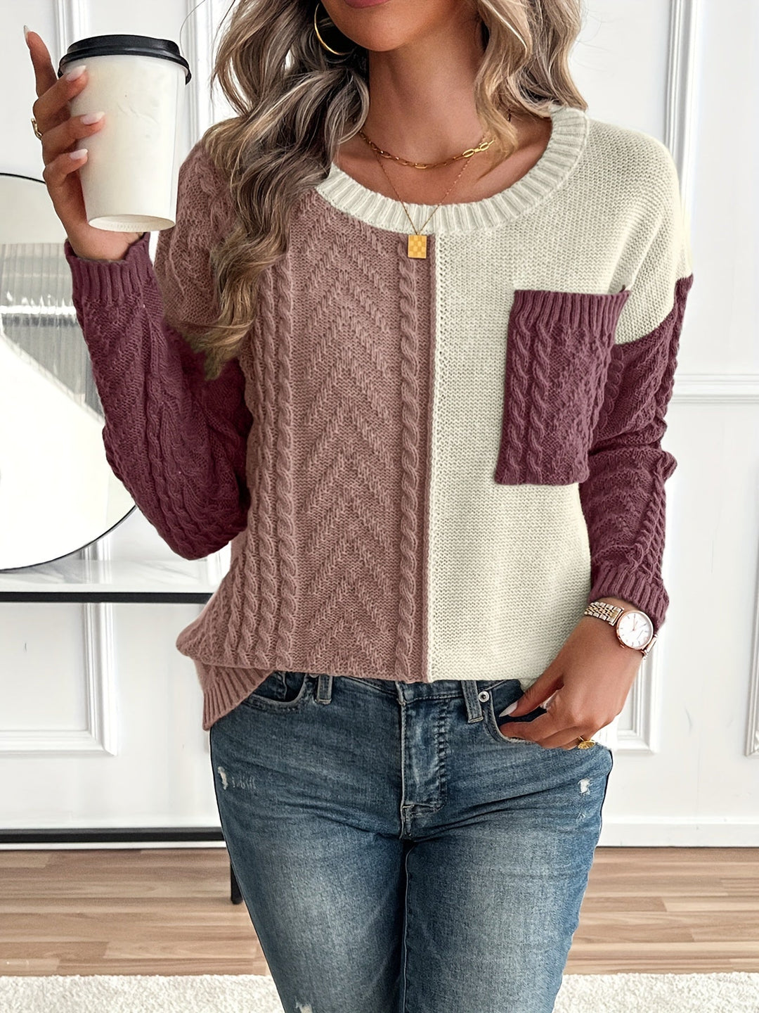 Sofie™ | Elegant To-farvet Turtleneck Sweater