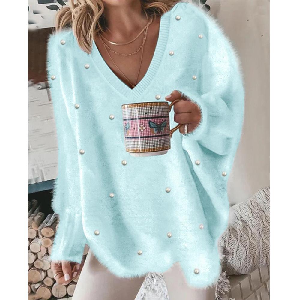 Frida | Strikket V-hals Sweater