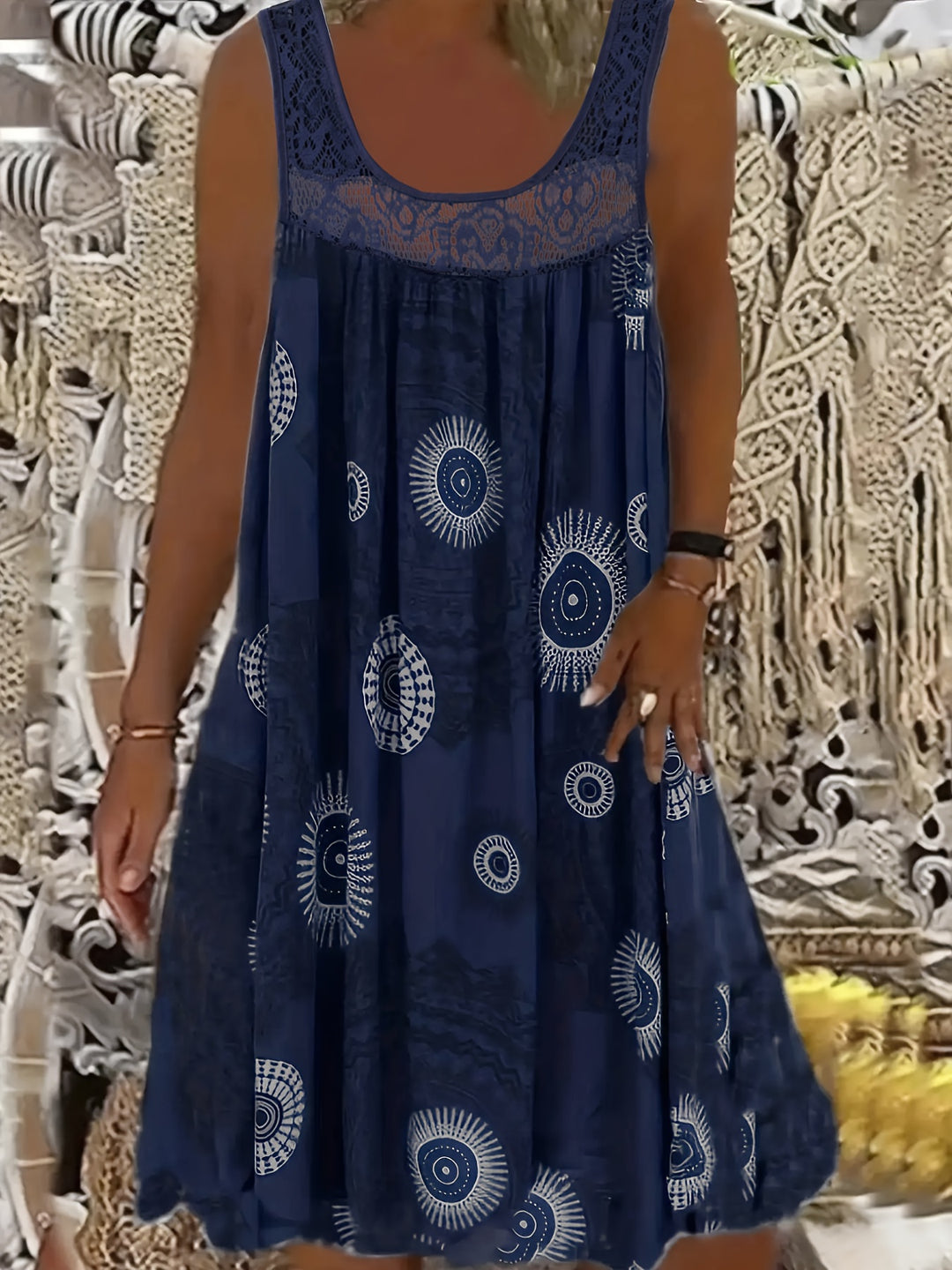 Elina™ | Broderet Maxi Kjole med Stropper