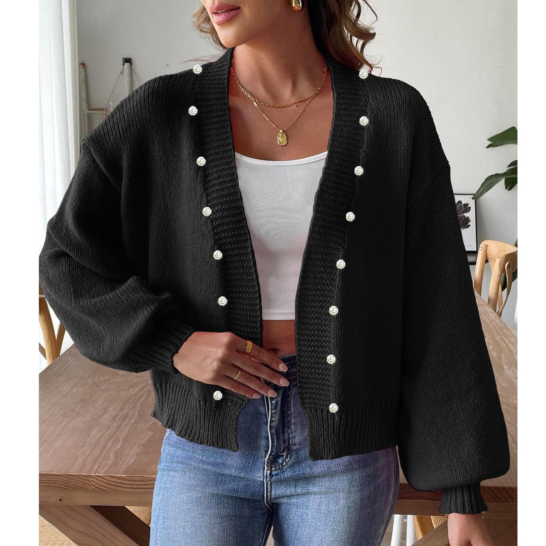 Tyra | Løs Sweater med Perlebroderi