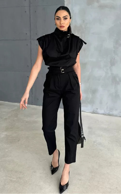 Ritzy™ | Buksedragter Med Spænde Og Turtleneck