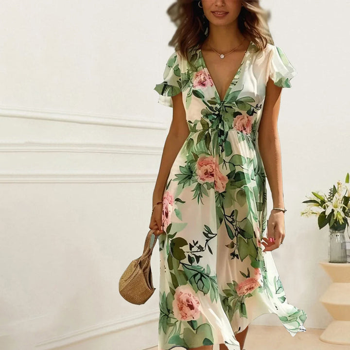 Ida™ | Elegant Kjole Med Blomsterprint