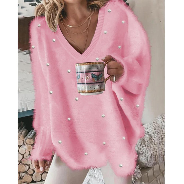 Frida | Strikket V-hals Sweater