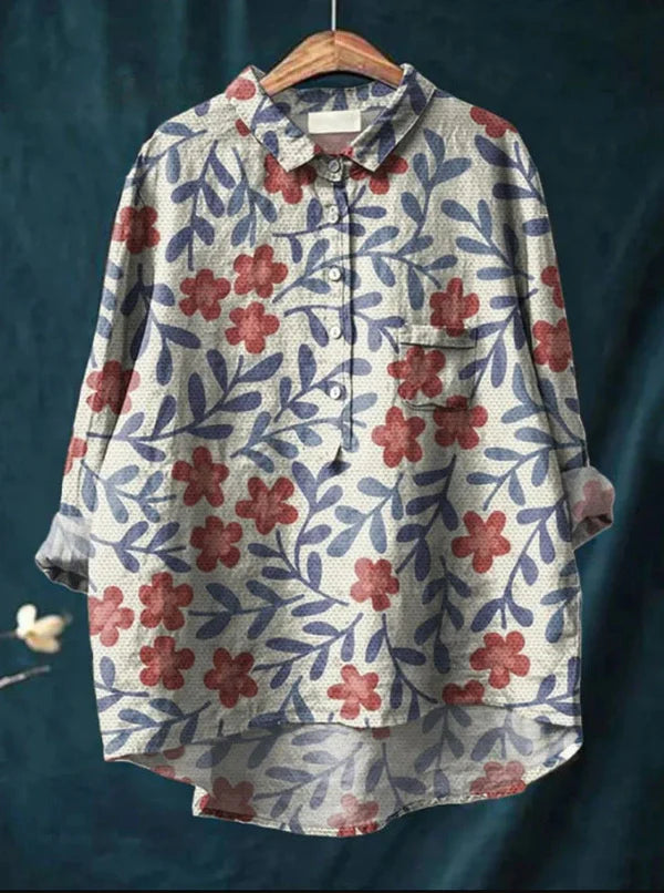 Yrsa™ | Klassisk Blomstret Bluse