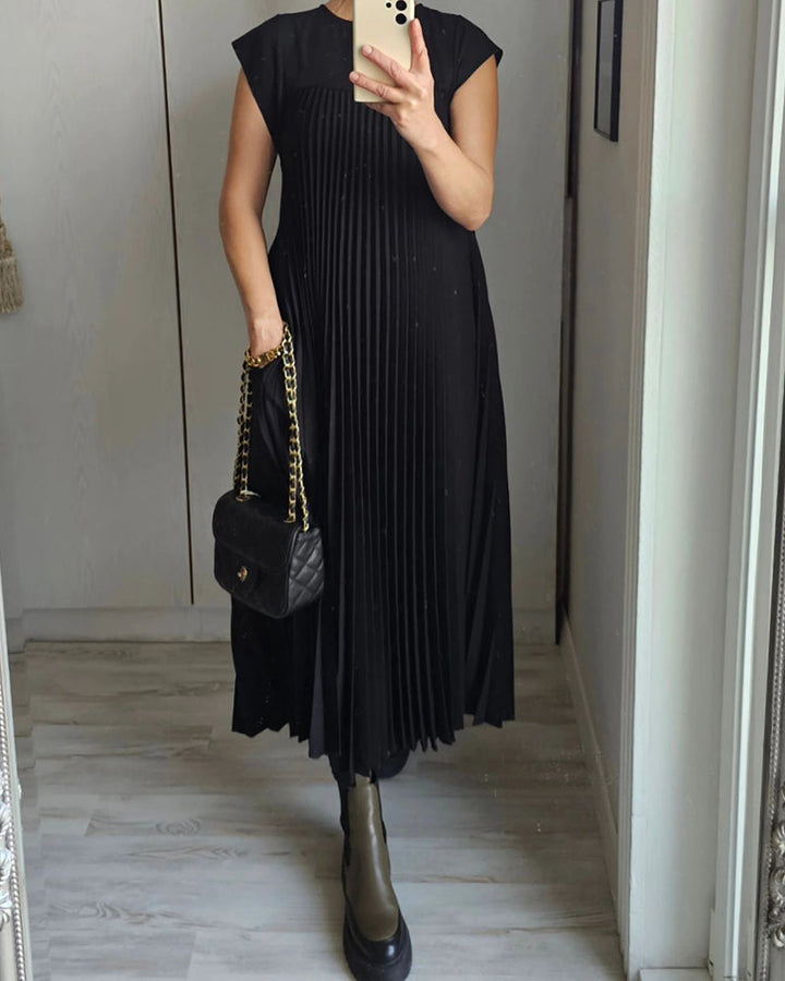 Amalia™ | Trendy Ærmeløs Plisseret Kjole