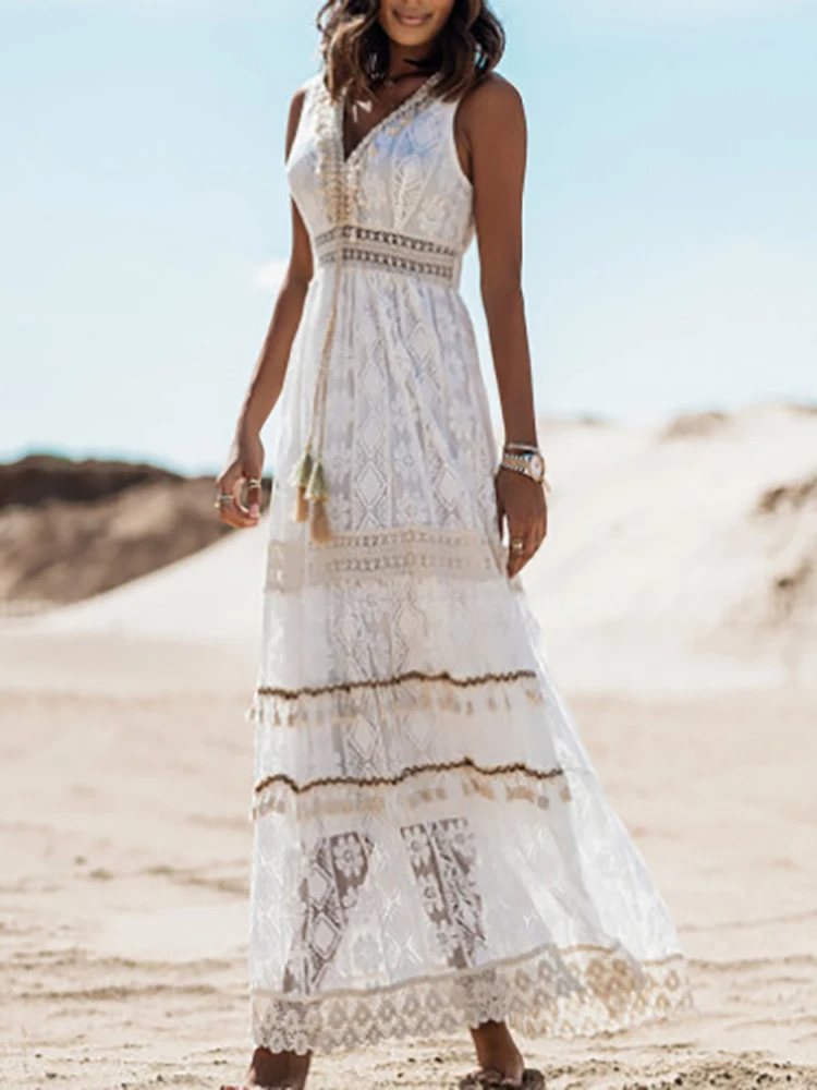 Ava™ | Boho Sommerkjole med Elegant Twist