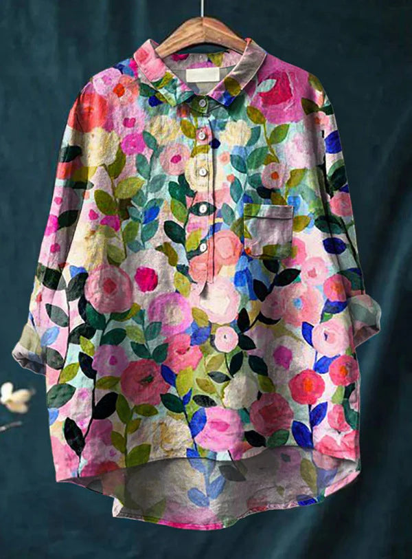 Yrsa™ | Klassisk Blomstret Bluse