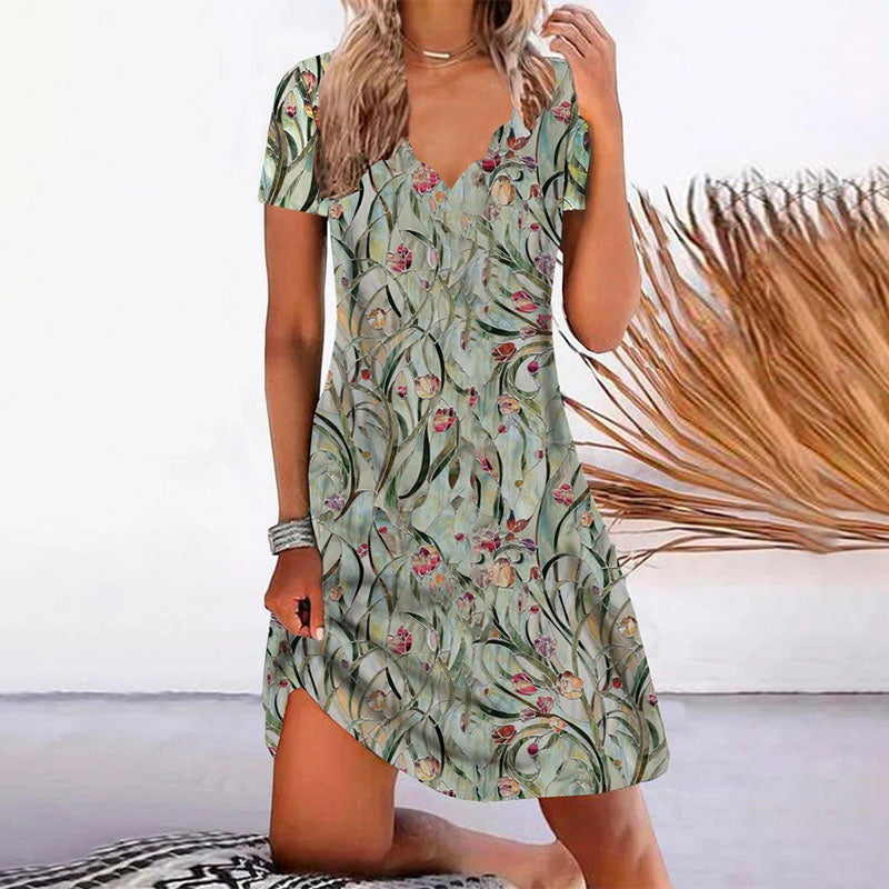 Clara™ | Sommerkjole med Smukke Blomster