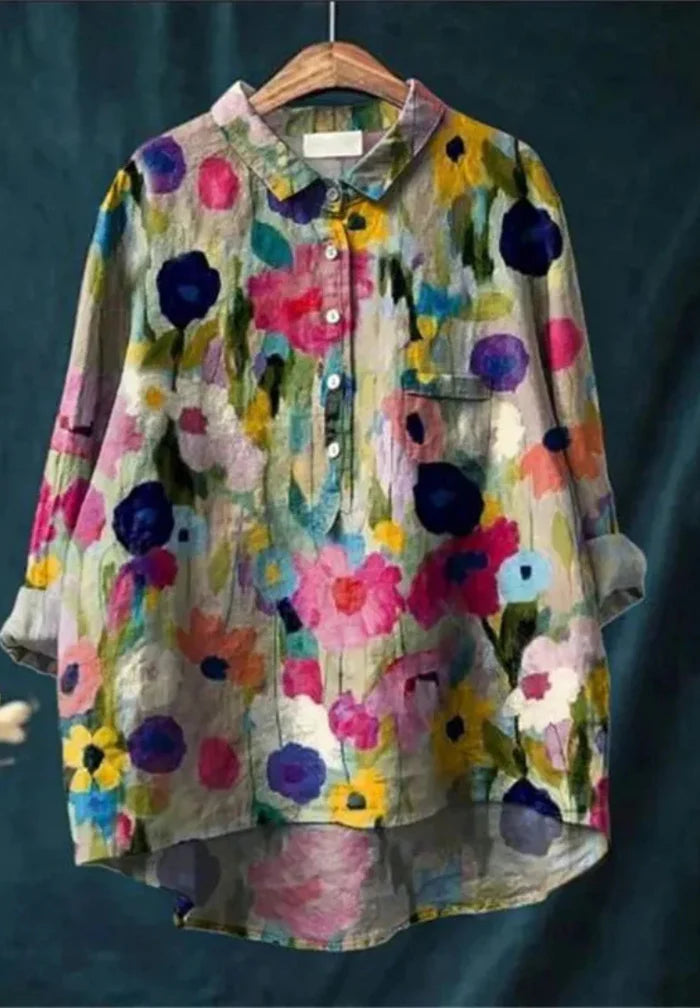Yrsa™ | Klassisk Blomstret Bluse