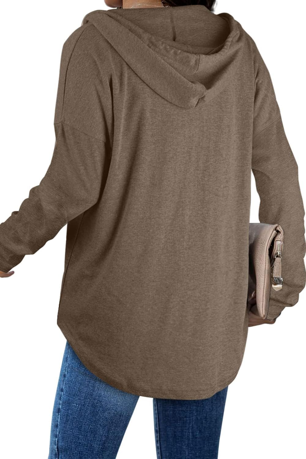 Camilla | Hoodie med V-hals og Snøre