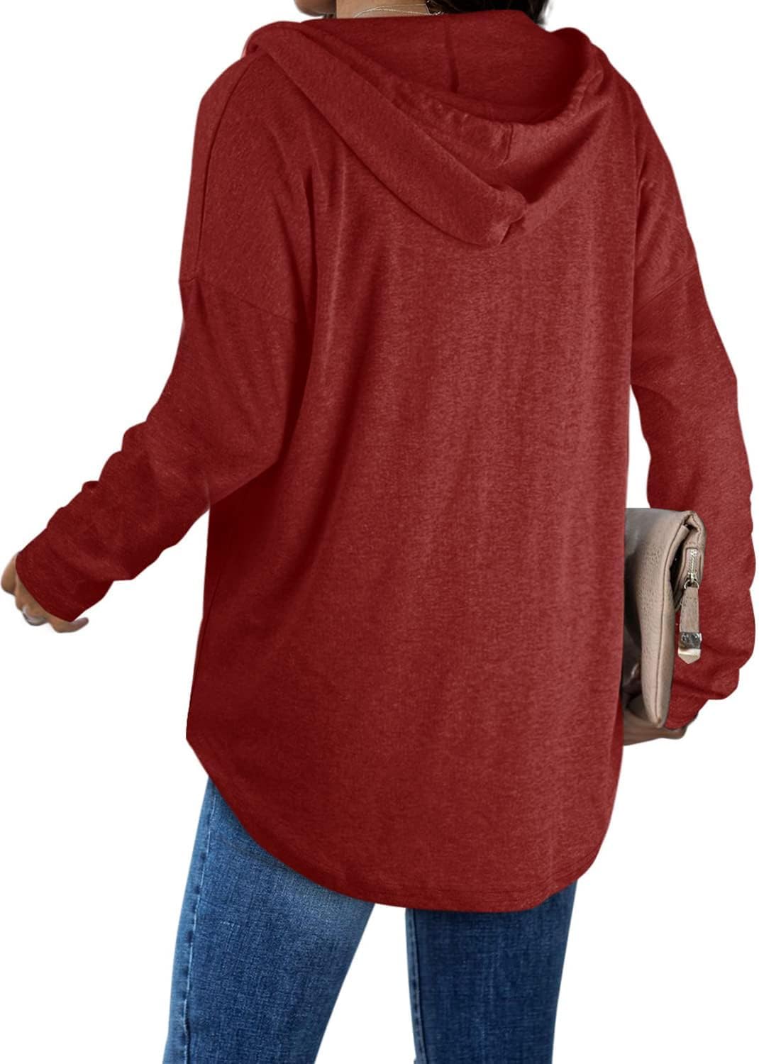 Camilla | Hoodie med V-hals og Snøre