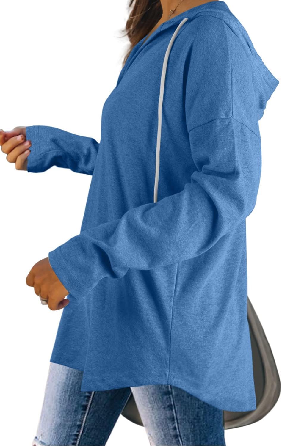 Camilla | Hoodie med V-hals og Snøre