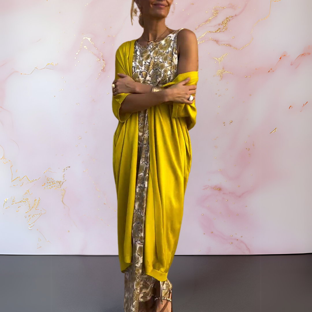 Yrsa™ | Elegant Kjole med Vest