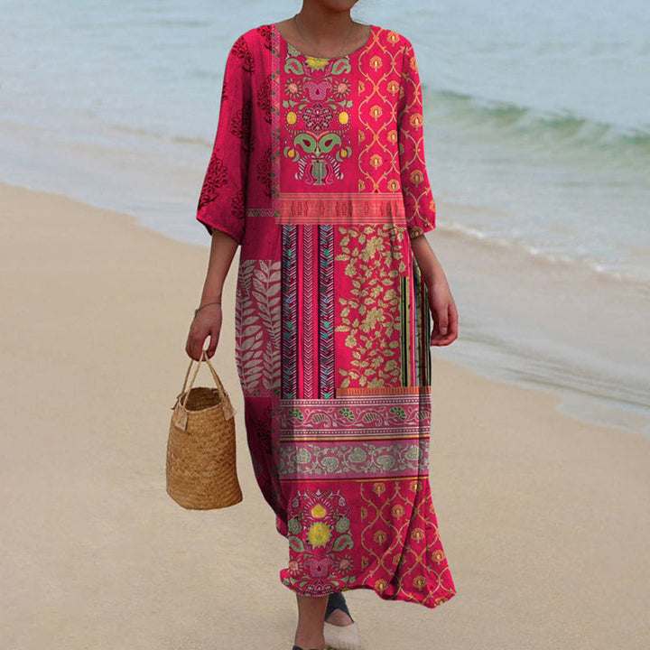 Eydis™ | Løstsiddende Boho Maxi Kjole