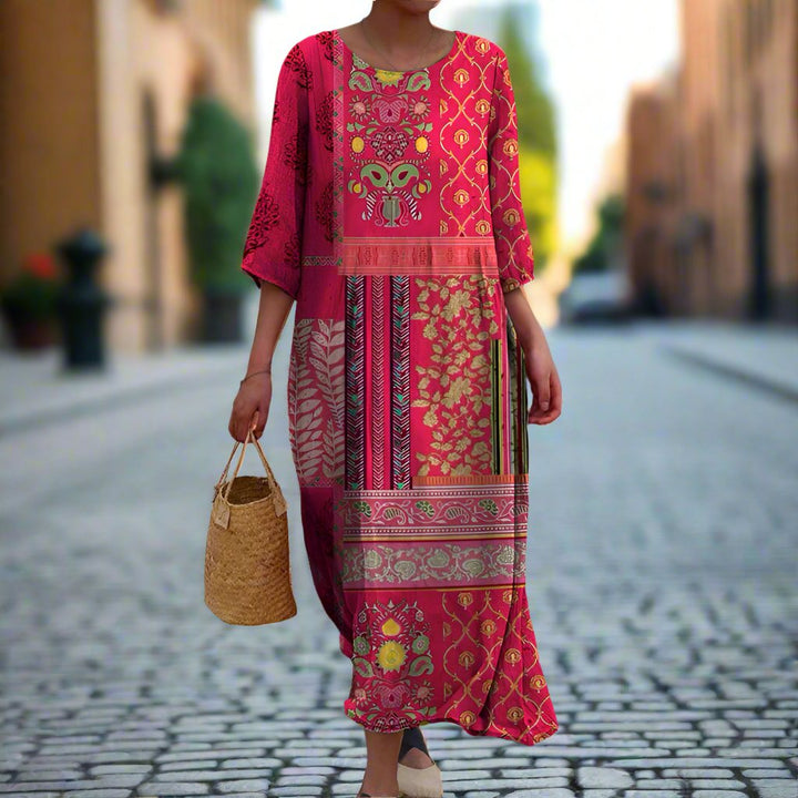 Eydis™ | Løstsiddende Boho Maxi Kjole