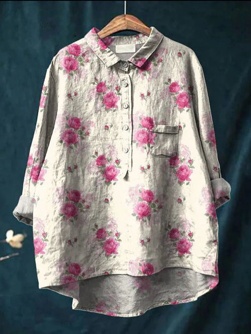 Yrsa™ | Klassisk Blomstret Bluse