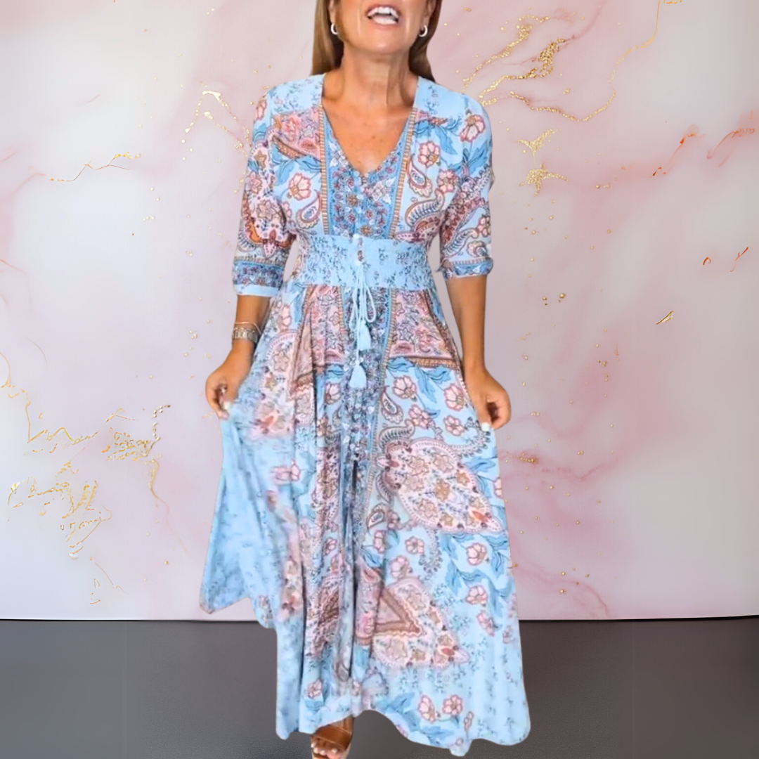 Alma™ | Elegant Sommerkjole med V-Hals