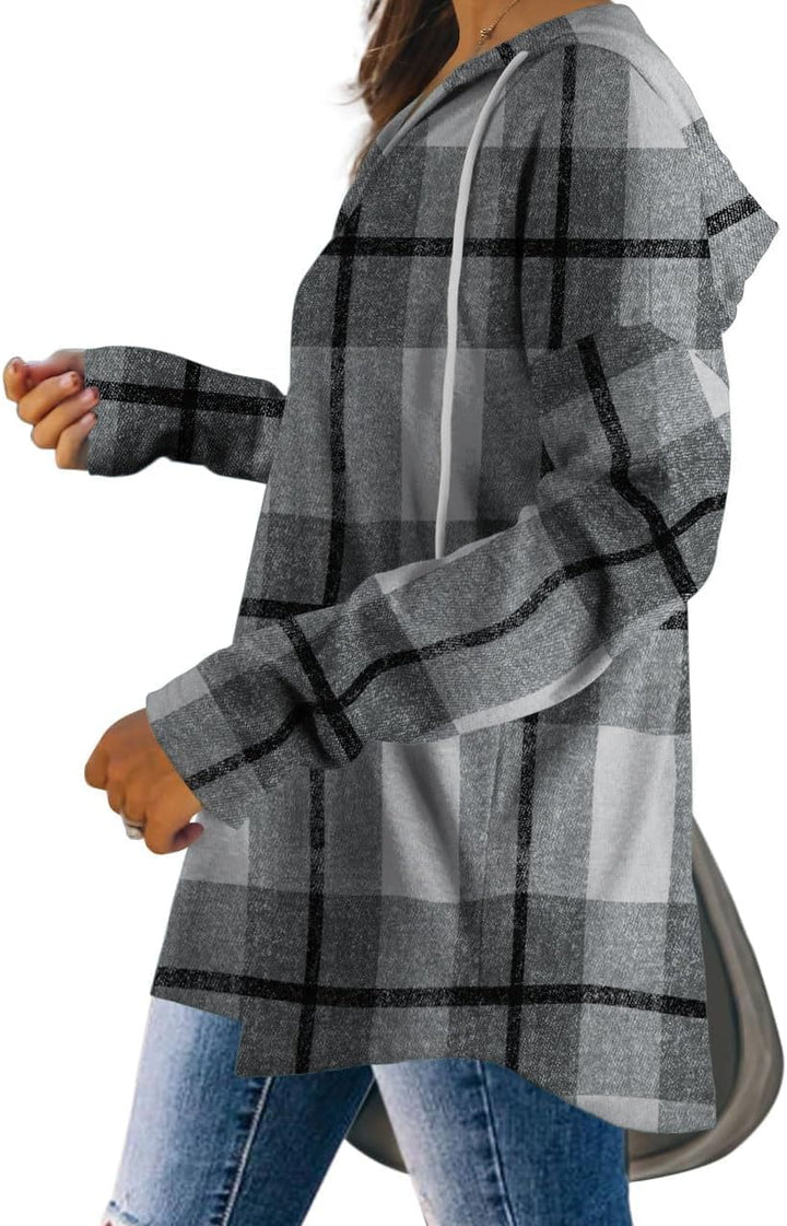 Camilla | Hoodie med V-hals og Snøre