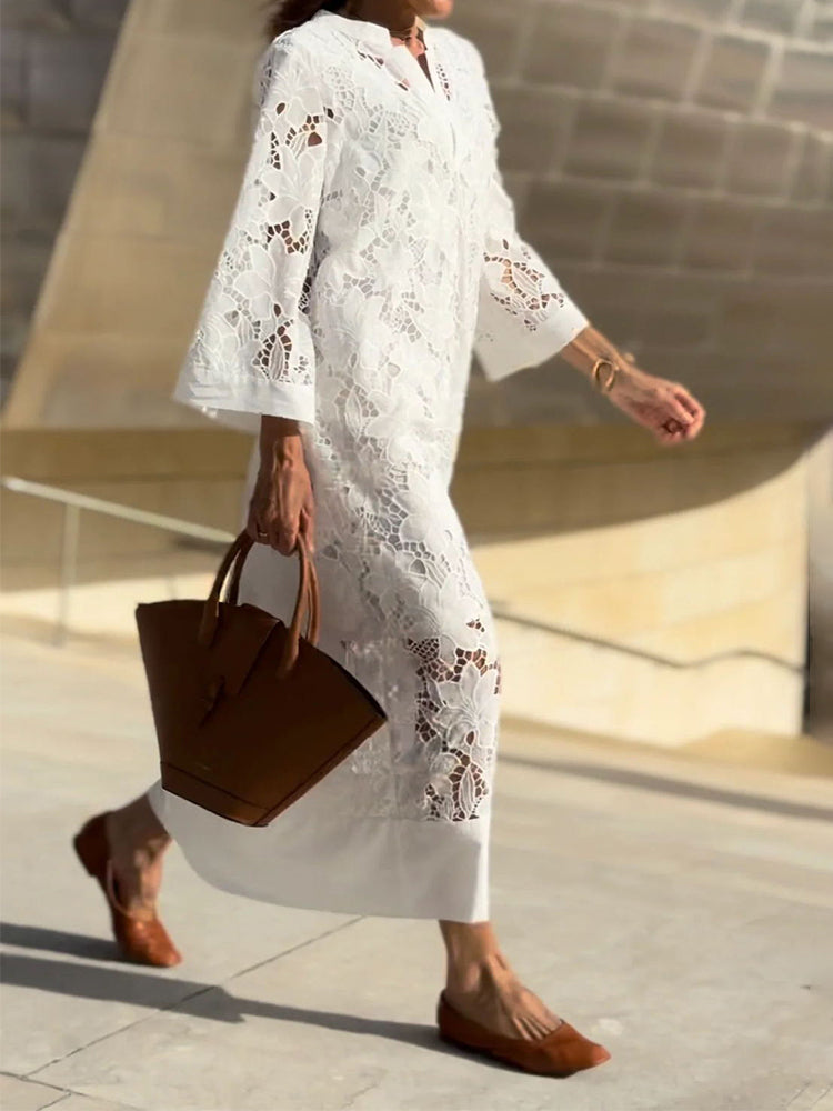 Nanna™ | Blonde Maxi Kjole