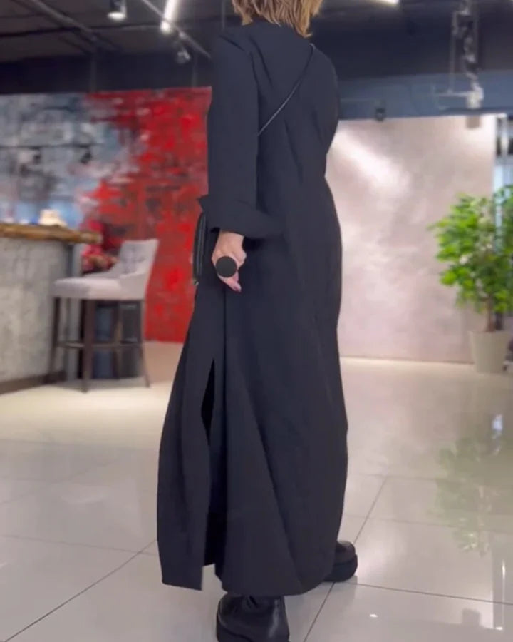 Christina™ - V-Hals Maxi-Kjole med Sidesplit
