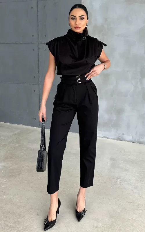 Ritzy™ | Buksedragter Med Spænde Og Turtleneck