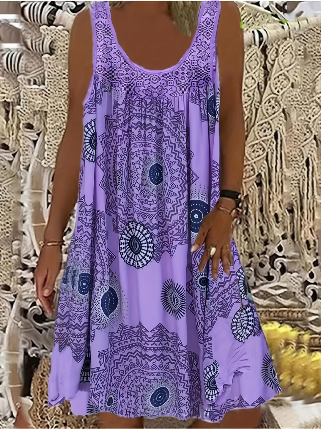 Elina™ | Broderet Maxi Kjole med Stropper
