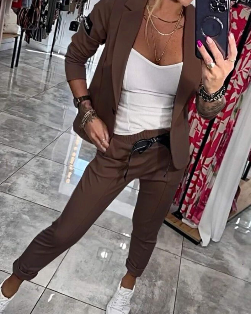 Sofie™ | Top, Cardigan og Bukser Sæt
