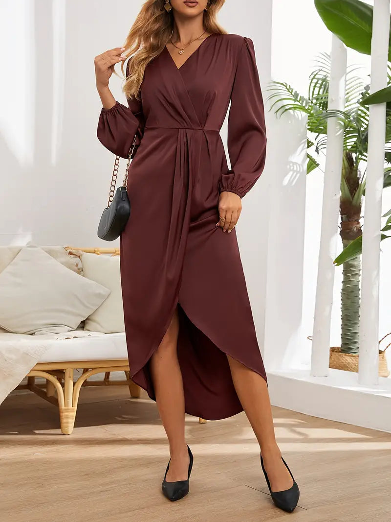 Crissa™ | Aften­kjole med Drapering og Glans